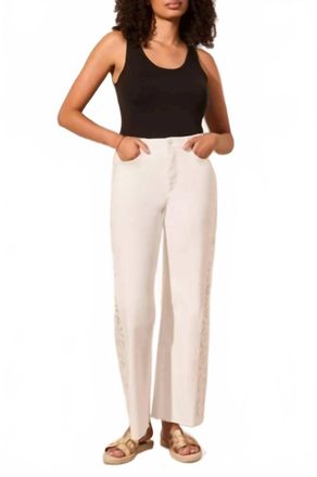 Tribal Brooke Hugging Jeans With Fancy Embroidery In Cocomilk