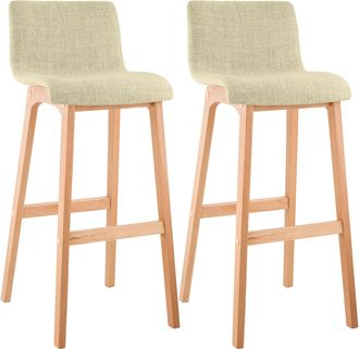 Clp Clp - Set De 2 Taburetes Hover En Tela Crema