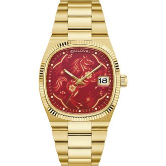 Bulova Super Seville Year of the Horse Bracelet Watch, 37.5mm in Gold-Tone at Nordstrom