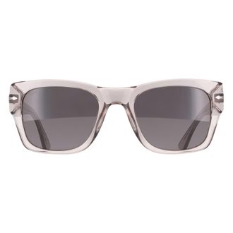 Persol Square Unisex Transparent Brown Grey Dark PO3384S - One Size