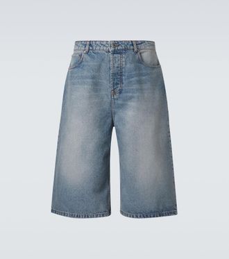 Ami Bermudas de denim con efecto lavado