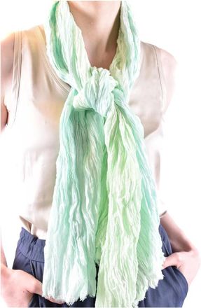 Blumarine Luxe Katoen Zijden Sjaal - Dames - Sjaals - Groen - ONE Size - Katoen - Accessoires