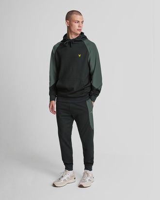 Lyle & Scott Mens Lyle And Scott Colour Block Tracksuit Bottoms in Black
