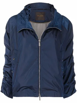 Moorer drawstring-cuff cropped jacket - women - Polyamide/Polyamide - 42 - Blue