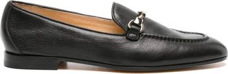 Doucal's Horsebit-Detail Leren Loafers - Dames - Loafers - Zwart - 36 EU - Leer - Schoenen