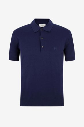 Etro Kurzarm-Polohemd aus Seiden-Jersey mit Paisley-Print