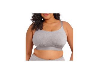 Elomi Downtime Non-Wired Bralette Womens Bra Grey Marl : 36F (US 36G), Elastane/Lyocell/Modal