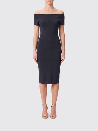 Magda Butrym Viscose Knit Midi Sheath Dress with a Straight Neckline