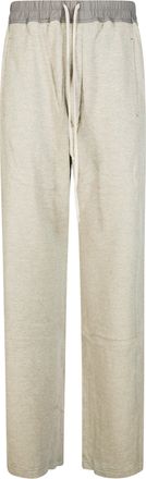 Rick Owens Wide Pusher Wide-Leg Snap Button Cotton Sweatpants