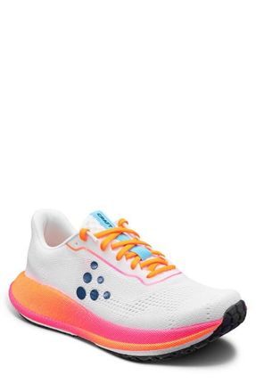 Craft Pacer 2 Running Shoe in White/Orange at Nordstrom, Size 11.5
