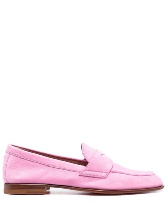 Santoni Mocassini con punta smussata - Rosa