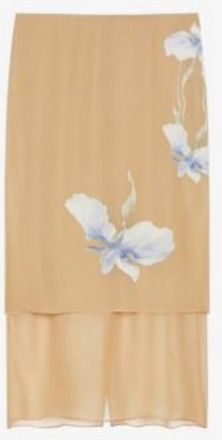 Givenchy Iris Skirt Beige/Blue, Brand Size 40 (US Size 6)