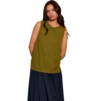 Celtic & Co. Sleeveless Knitted Vest Top in Olive at Nordstrom, Size X-Large