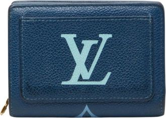 Louis Vuitton Blue White Leather Wallet (Bi-Fold) (Pre-Owned)