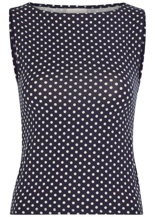 Reformation Dusk Polka dot Jersey top - Black - S (UK8-10 / S)