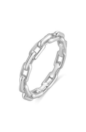 Ania Haie Paper Clip Band Ring in Silver at Nordstrom, Size 7