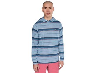 Salty Crew Seaway UV Hoodie Mens Clothing Mineral Blue : 2XL, Elastane/Polyester