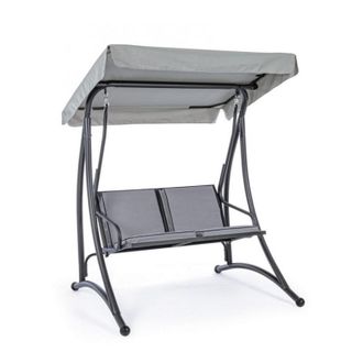 BIZZOTTO Mecedora Biplaza Acero Antracita Grely 145x120x H185 Cm