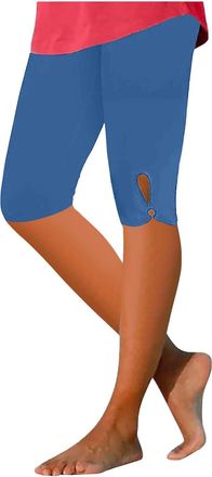 Generic Womens Shorts Base Layers Knee Length Leggings Ladies Stretchy High Waist Pull on Capris Pants Workout Bottoms Casual Slim-Fit Short Pants My Order Sa