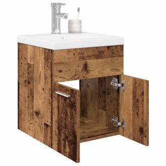 vidaXL Vidaxl Mobile Da Bagno Con Lavabo Integrato E Rubinetto Legno