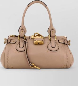 Chlo&eacute; leather paddington shoulder bag padlock buckle