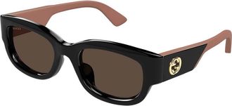 Gucci GG1667SK Asian Fit 004 Womens Sunglasses Black Size 54 - Free RX Lenses - Free RX Lenses