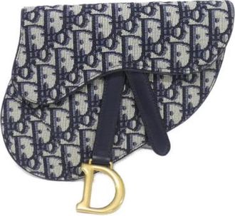 Dior Pre-owned Oblique Canvas Waist Bag - Dames - Vintage Heuptassen - Blauw - ONE Size - Vintage
