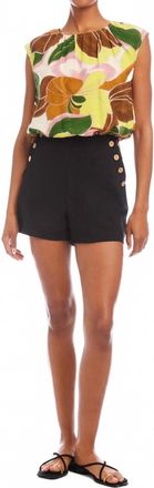 Fifteen Twenty Mel Button Pocket Shorts In Black