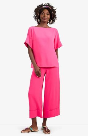 Trina Turk Sofie Georgette Top in Pitaya Pink at Nordstrom, Size X-Large