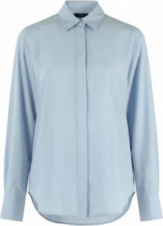 Pinko Gathered Shirt - Dames - Overhemden - Blauw - M - Overhemden
