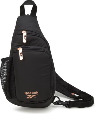 Reebok Unisex Crossbody Sling Bags - Compact Convertible Strap Cross Body Bag Travel Sling Bag - Gym & Travel Essential, Madeline Black, One Size, Modern