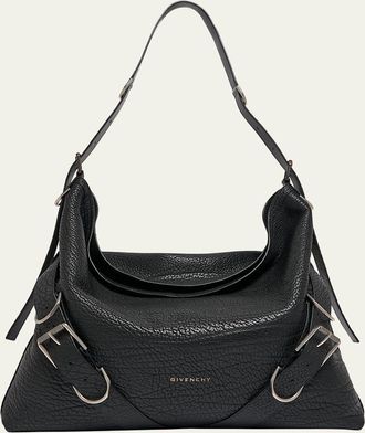 Givenchy Mens Voyou Large Bag in Embossed Leather