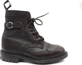 Trickers Stijlvolle Booties voor dagelijks gebruik - Dames - Veterlaarzen - Bruin - 37 EU - Schoenen