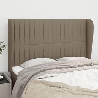 vidaXL Cabecero Con Orejas De Tela Gris Taupe 147x23x118/128 Cm Vidaxl