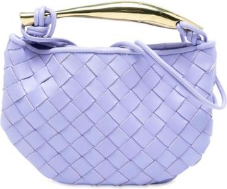 Bottega Veneta 2012-2025 Baby Lambskin Intrecciato Sardine satchel - Viola