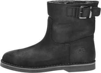 Aqa Enkellaarsjes Plat - Dames - Winterlaarzen - Zwart - 36 EU - Leer - Schoenen