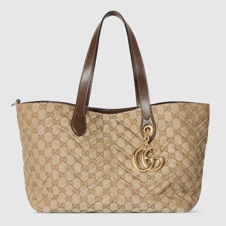 Gucci GG Marmont Medium Tote Bag, Beige, GG Canvas