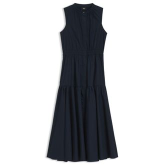 BOSS Sleeveless dress in cotton poplin