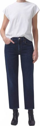 A Gold E Kye Mid-Rise Straight Crop Jean In Song
