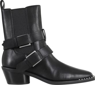Ash Studded Zwarte Enkellaars Heron 01 - Dames - Cowboylaarzen - Zwart - 37 EU - Leer - Schoenen