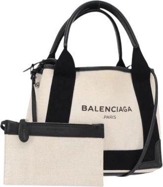Balenciaga Pre-owned Vintage leren tote bag - Dames - Vintage Shopper - Wit - ONE Size - Leer - Vintage