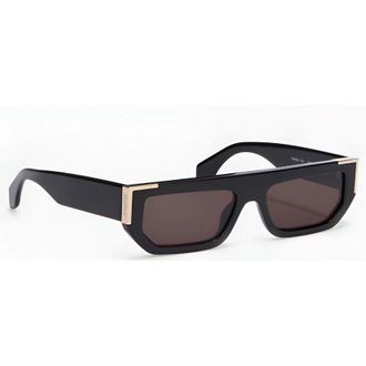 Palm Angels Mens Accessories Golden Rectangle Sunglasses in Black Dark Grey - One Size
