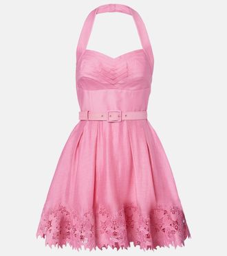Rebecca Vallance Petalite lace-trimmed minidress
