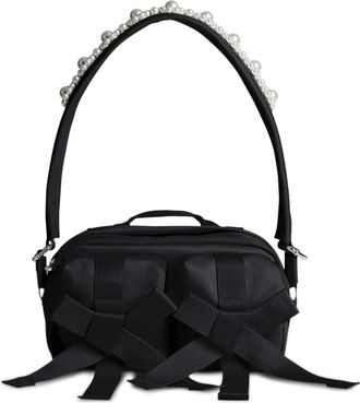 Simone Rocha Classic Bow crossbodytas met kralen - Zwart