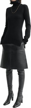 Toteme High-Neck Double Knit Top In Black