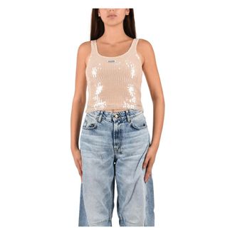 Ksubi Chloe Tanktop - Dames - Tops - Beige - Maat: S Zijde