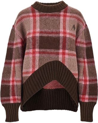 The Attico Knitted sweater with logo embroidery Woman 38
