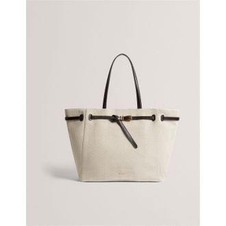 Ted Baker Womens Ted Baker Canvas Tote with Logo in Brn-Choc