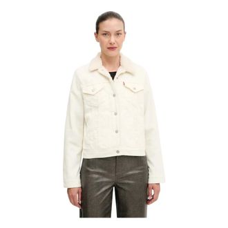 Levi's Dames, Jassen, Beige, Maat: L Leer