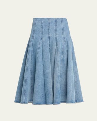 SIMKHAI Taylan Denim Midi Skirt